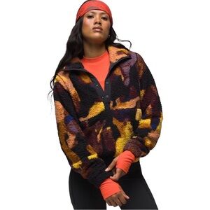 PrAna Color block Polar Escape Snap-Up Fleece, - Multicolor Size L